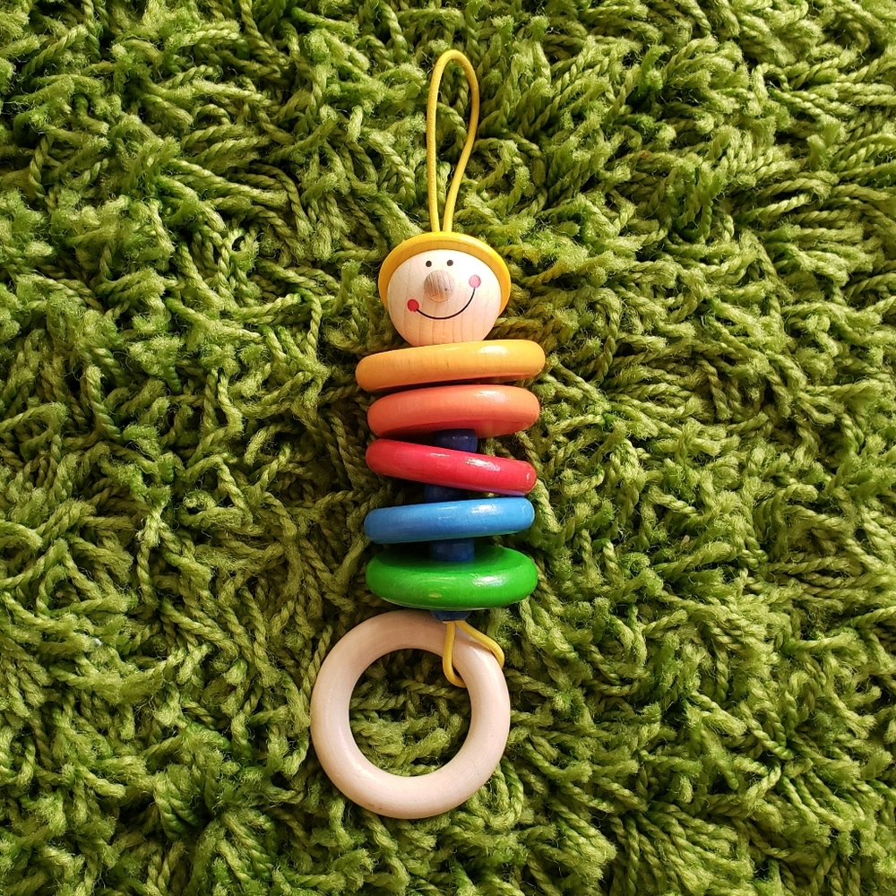 HABA Rattling Max Wooden Dangling Baby